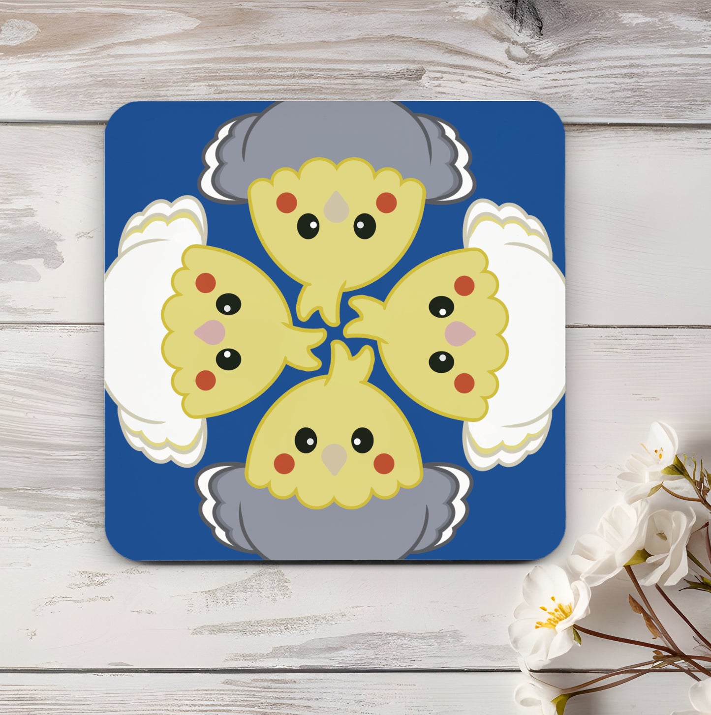 Four Cockatiel Borbs Table Coaster