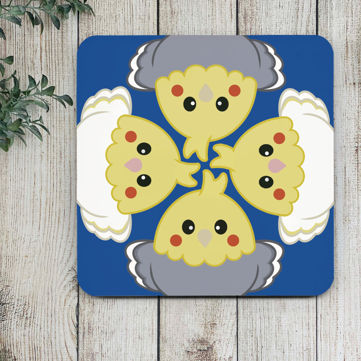 Four Cockatiel Borbs Table Coaster