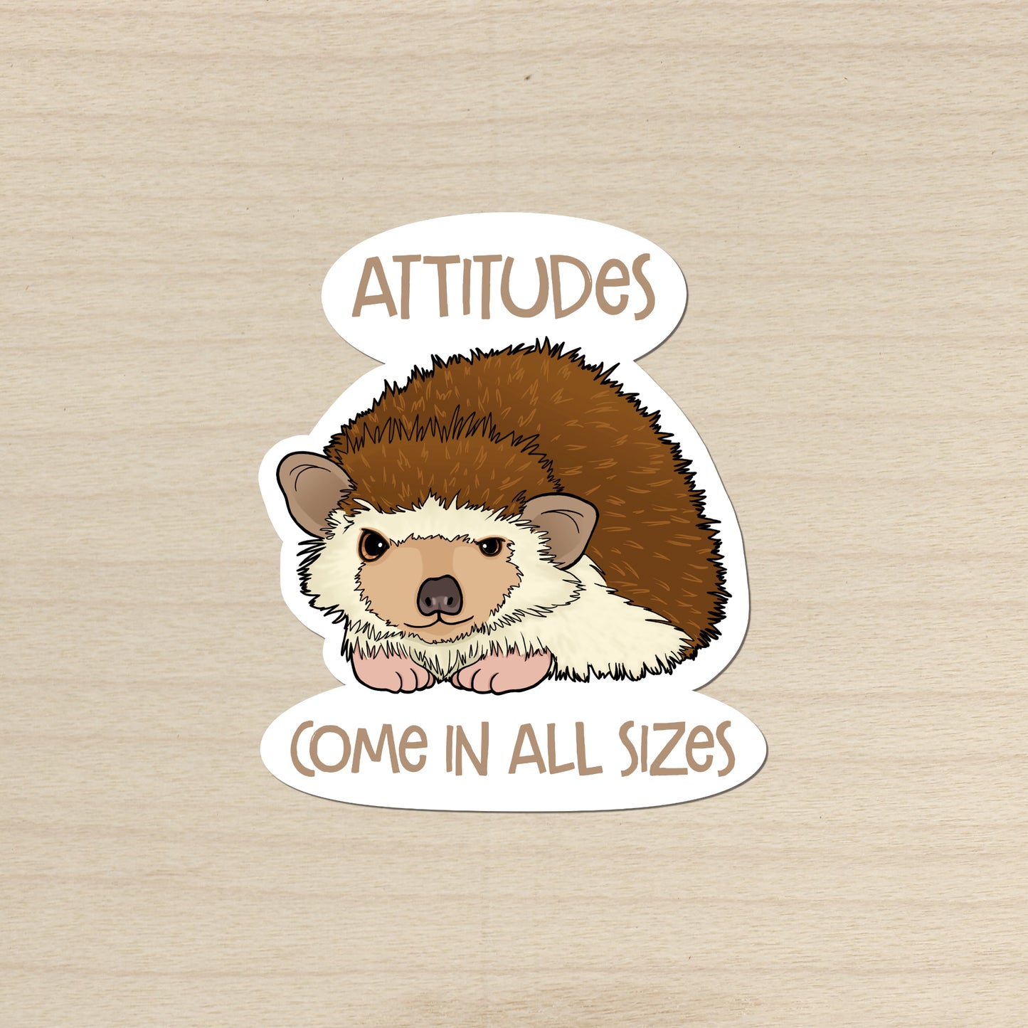 Hedgehog Attitude Vinyl Sticker