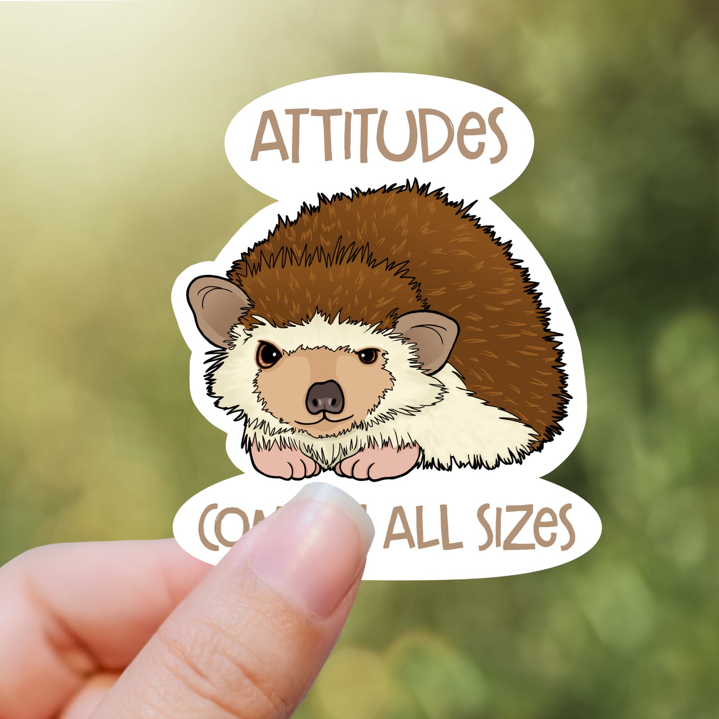 Hedgehog Attitude Vinyl Sticker