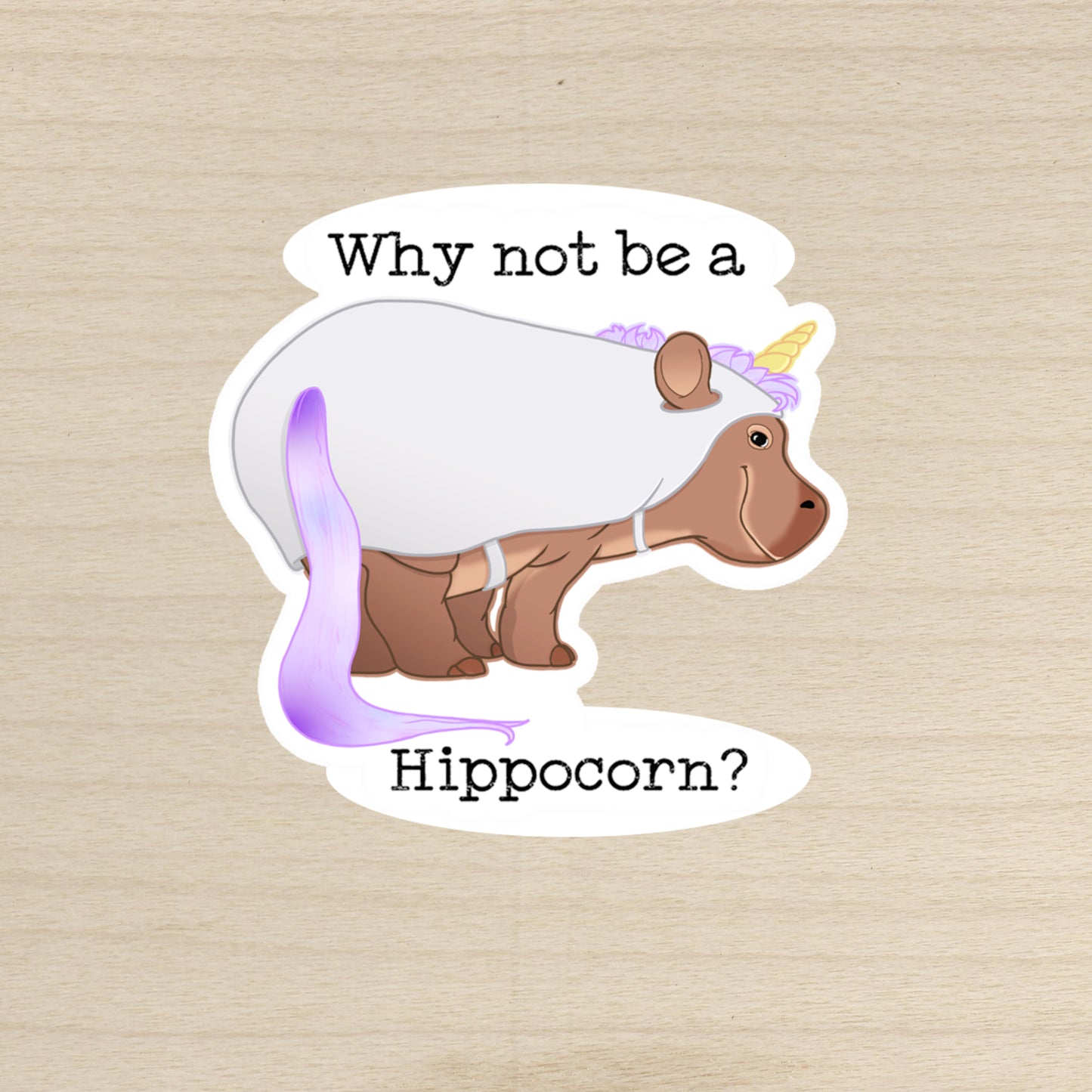 Dash the Hippocorn Vinyl Sticker