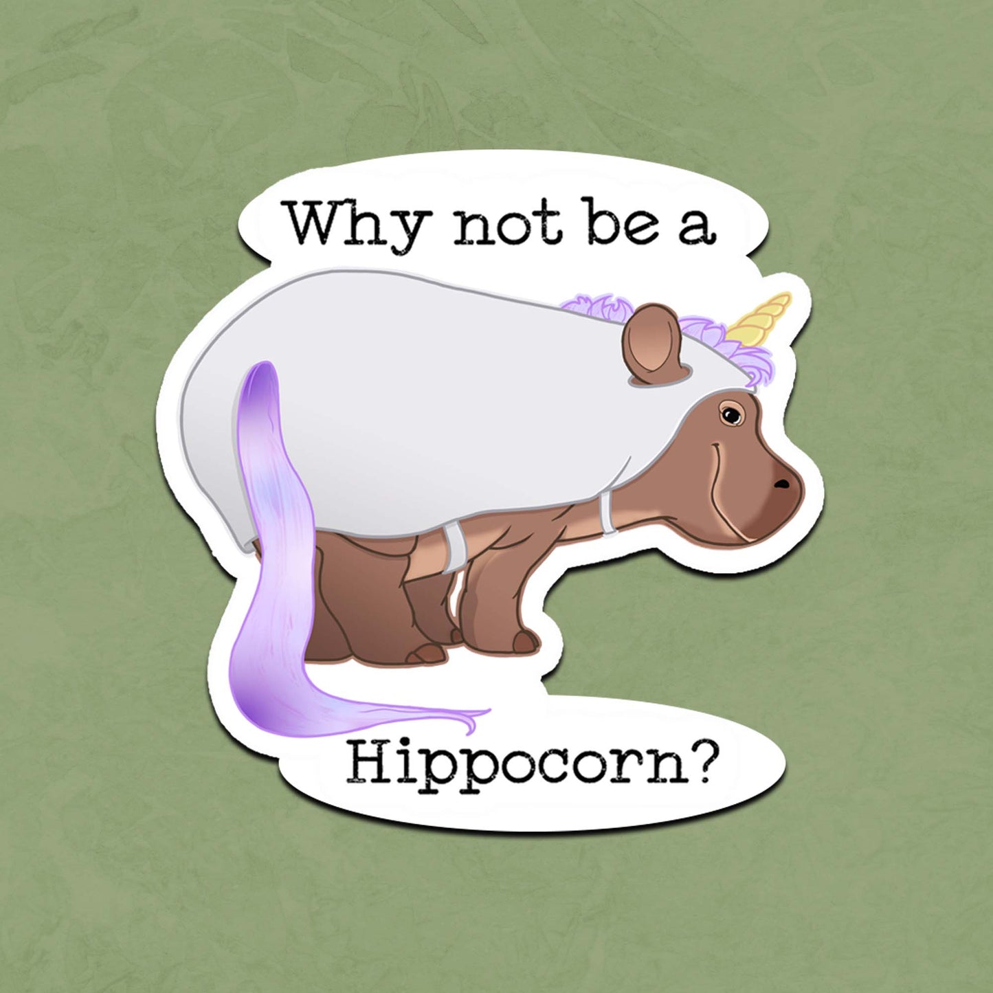 Dash the Hippocorn Vinyl Sticker