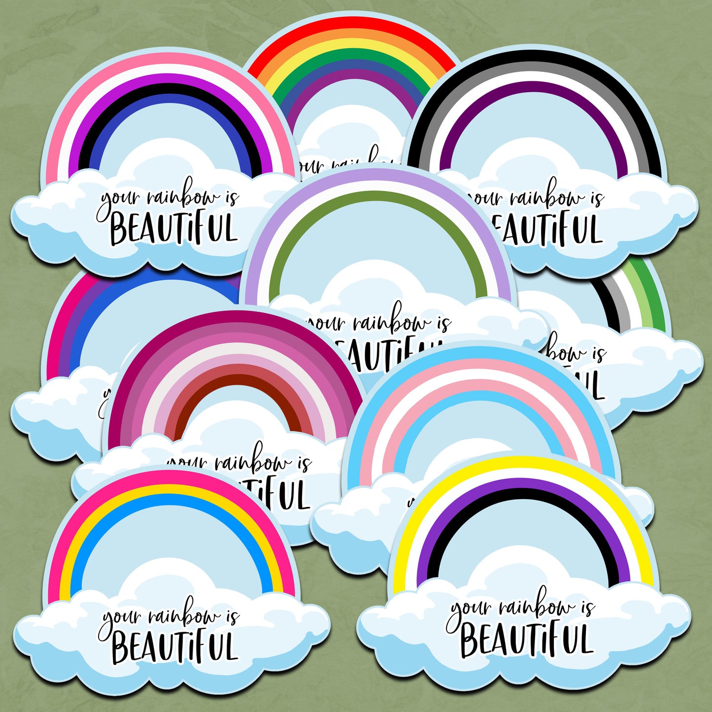 Your Rainbow is Beautiful Vinyl Sticker