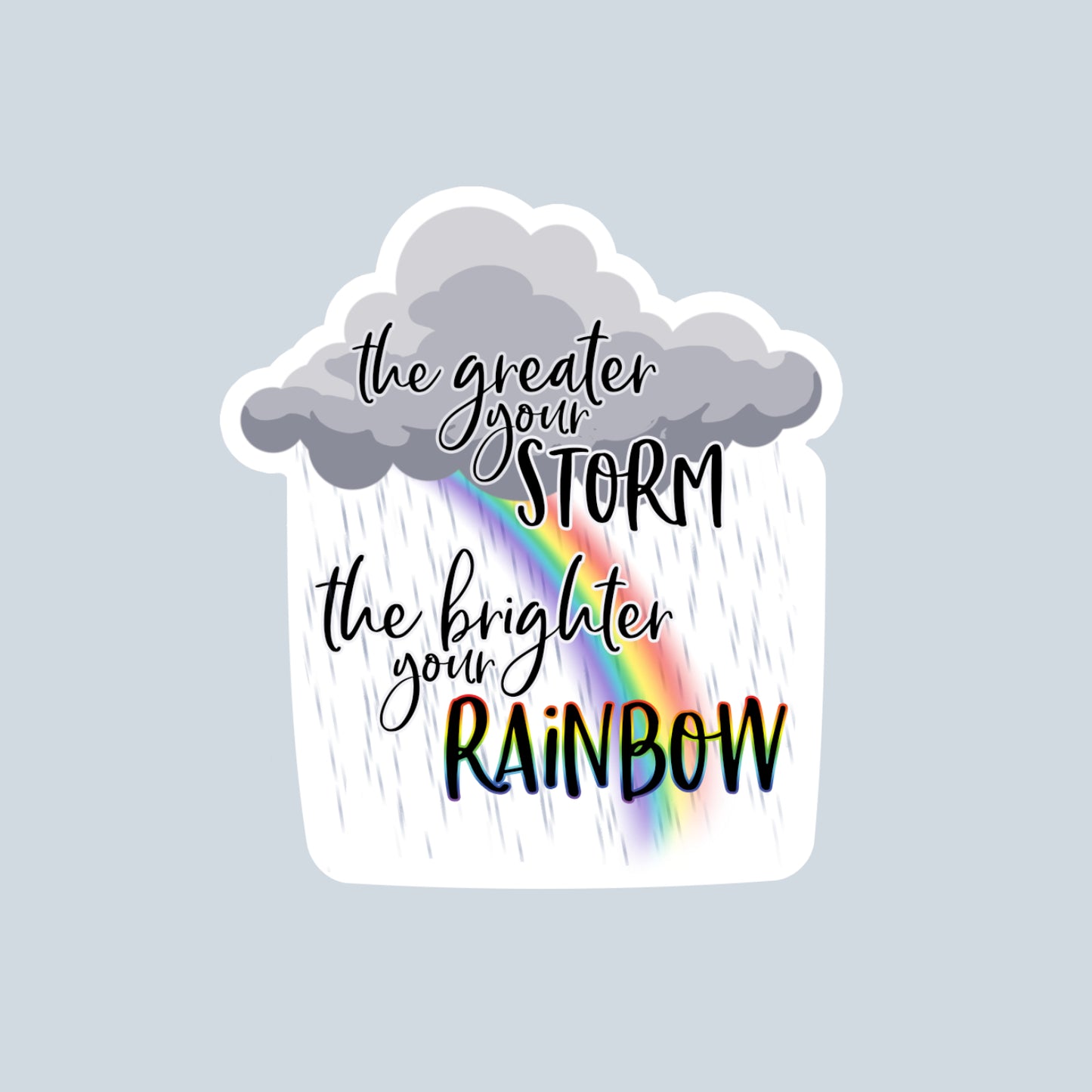 Rainbow after Storm Sticker